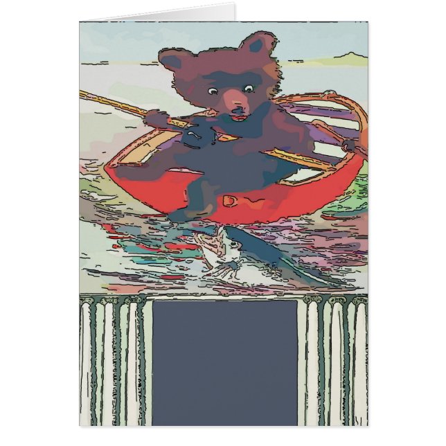 Cartão Ursinhos e peixes (Frente)