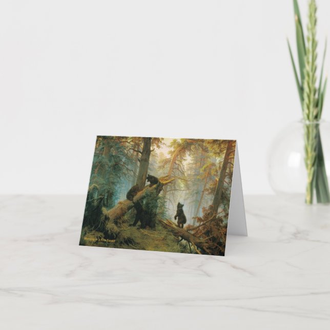 Cartão Urso Cubs Ivan Shishkin 1889 Vintage Cards (Frente)