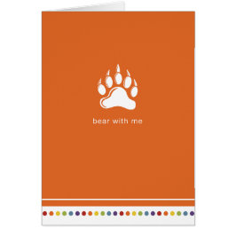 Cartão Urso da laranja | comigo
