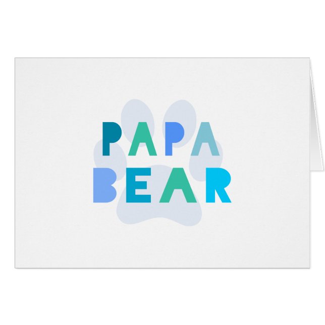 Cartão Urso da papá (Frente Horizontal)