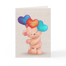 Urso de Aniversário e Balões para Primo