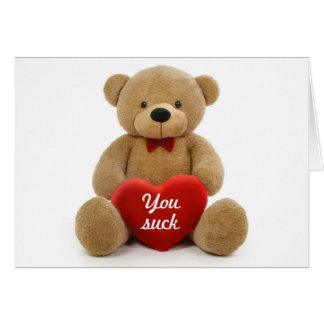 Cartão Urso de pelúcia "Suck"