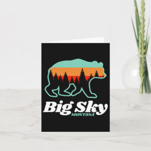 Cartão Urso de Snowboard do Big Sky Montana