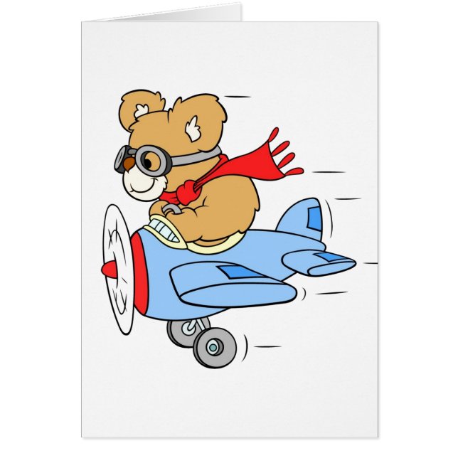 Cartão Urso de ursinho piloto (Frente)