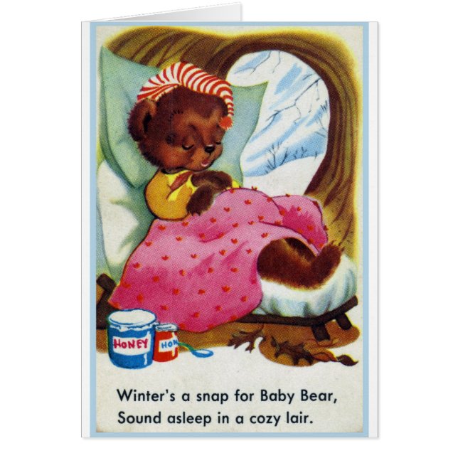 Cartão Urso do bebê (Frente)