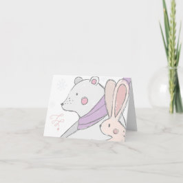 Cartão Urso e Coelhinho, nos nossos sonhos
