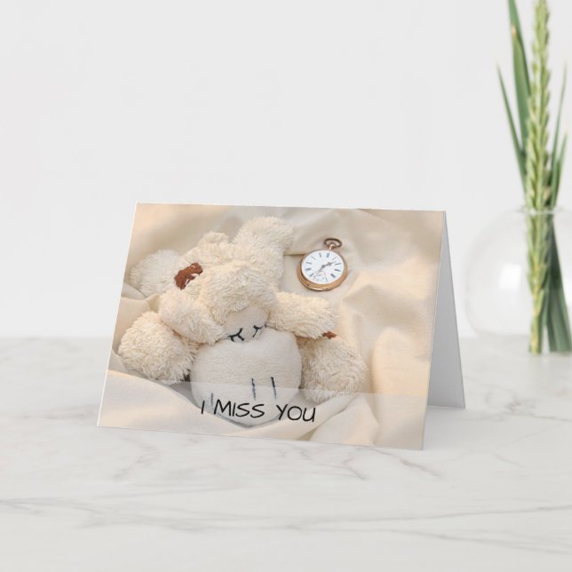 Cartão Urso Gigante De Teddy Sinto Sua Falta (Frente)