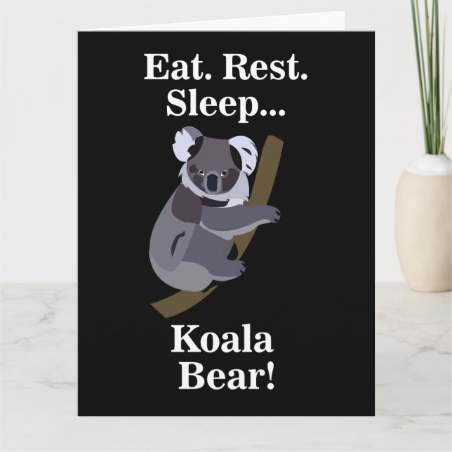 Cartão Urso Koala Engraçado (Frente)