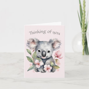 Cartão Urso Koala Pensando em Você