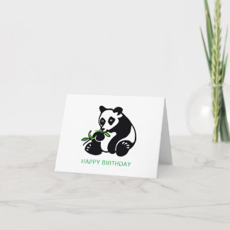 Cartão Urso PANDA gráfico bonito - Animais ameaçados -