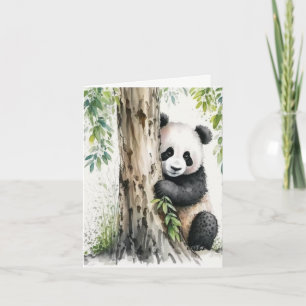 Cartão Urso Panda Obrigado