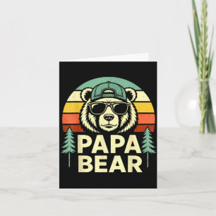 Cartão Urso papai retro pai marido homens engraçado