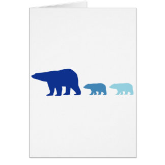 Cartão Urso Polar Azul
