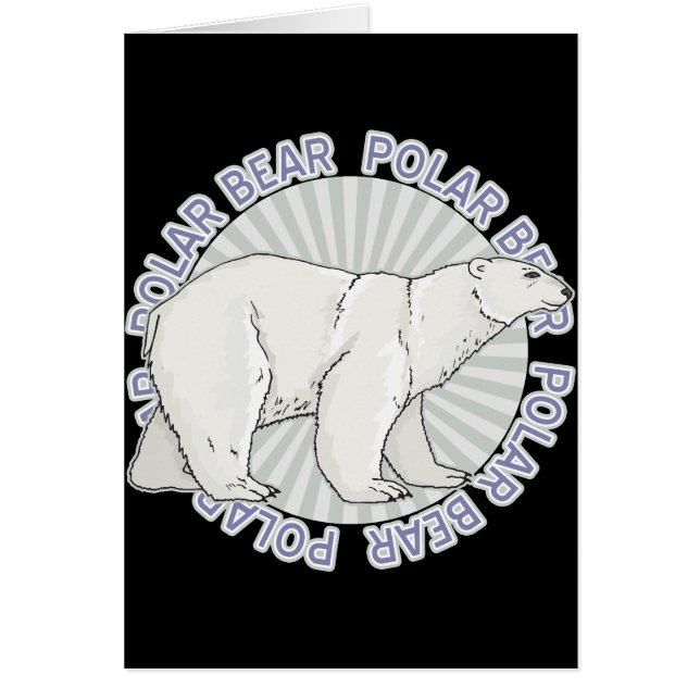 Cartão Urso polar clássico (Frente)