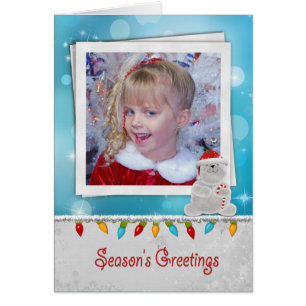 Cartão Urso Polar de Saudações da Estação