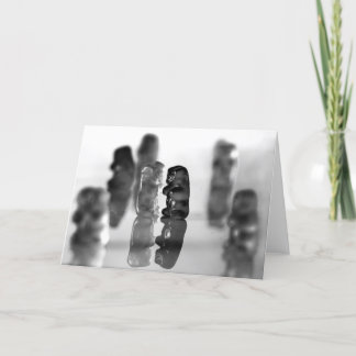 Cartão Ursos Brilhantes Pretos e Branco