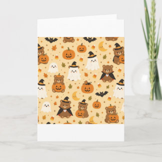 Cartão Ursos de Roupas de Halloween Cards