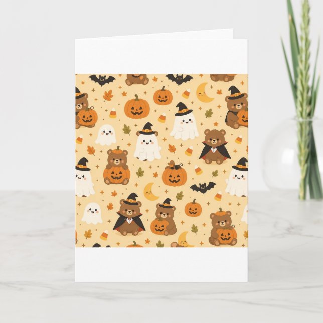 Cartão Ursos de Roupas de Halloween Cards (Frente)
