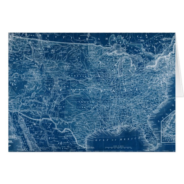 Cartão US Map Blueprint (Frente Horizontal)
