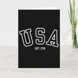 Cartão Usa 1776 Estilo Universitário Patriótico Orgulho A