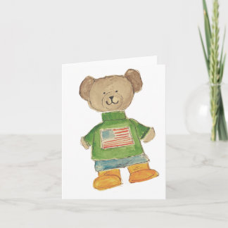 Cartão USA Bear greeting card