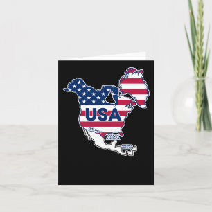 Cartão Usa = Gronelândia + Canadá + Golfo + Canal