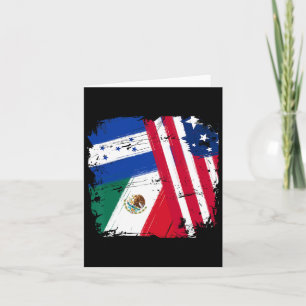 Cartão Usa México Honduras Flags