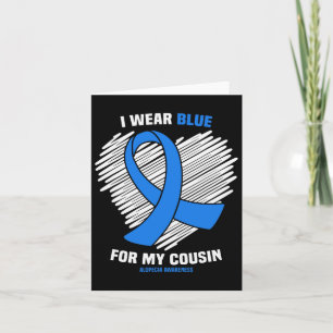 Cartão Use Azul Para a Conscientização da Alopecia do Meu