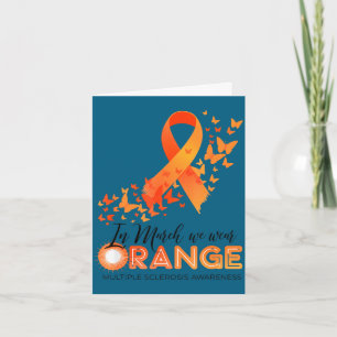 Cartão Use laranja esclerose múltipla conscientização em
