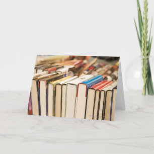 Cartão Used books at a rummage sale