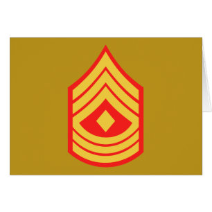 Cartão USMC 1rua Sgt Primeiro Sargento E-8