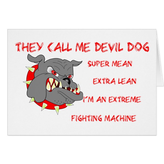 Cartão USMC chama-me cão de diabo (Frente Horizontal)
