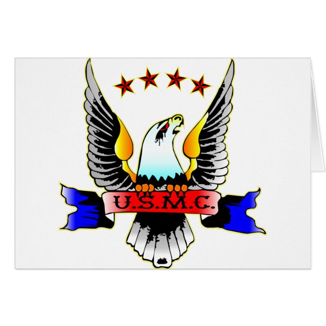 Cartão USMC de estilo antigo (Frente Horizontal)