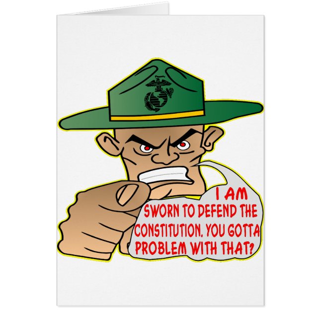 Cartão USMC, jura defender a Constituição (Frente)