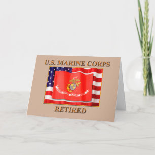 Cartão USMC Retired Greeting Card