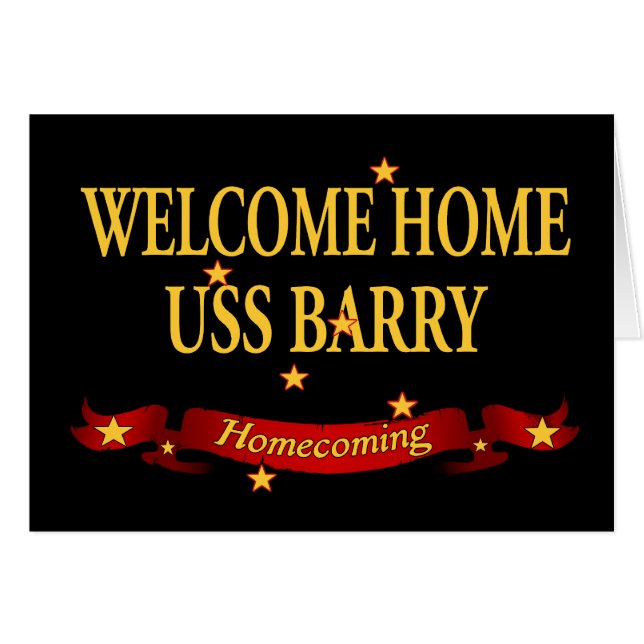 Cartão USS Home bem-vindo Barry (Frente Horizontal)