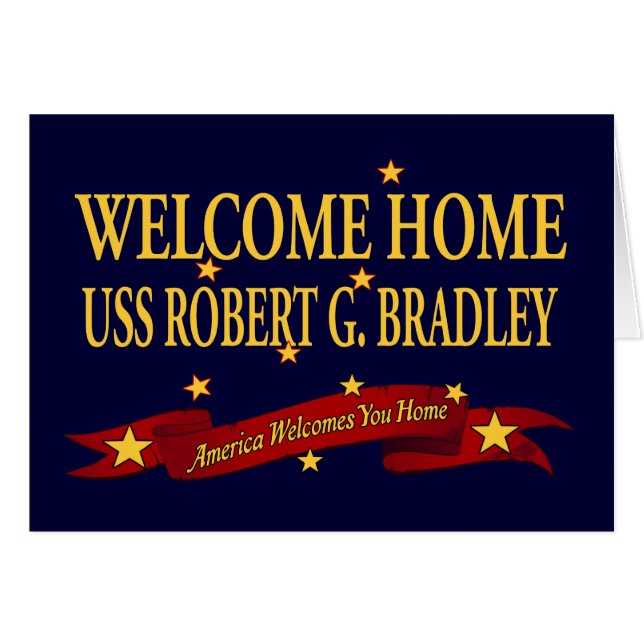 Cartão USS Home bem-vindo Robert G. Bradley (Frente Horizontal)