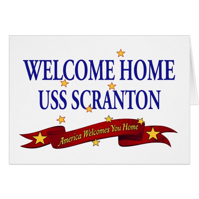 Cartão USS Home bem-vindo Scranton (Frente Horizontal)