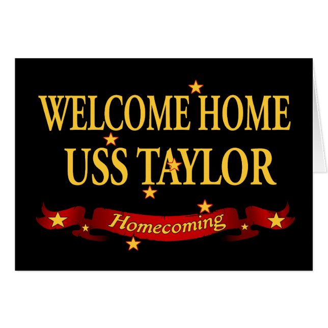Cartão USS Home bem-vindo Taylor (Frente Horizontal)