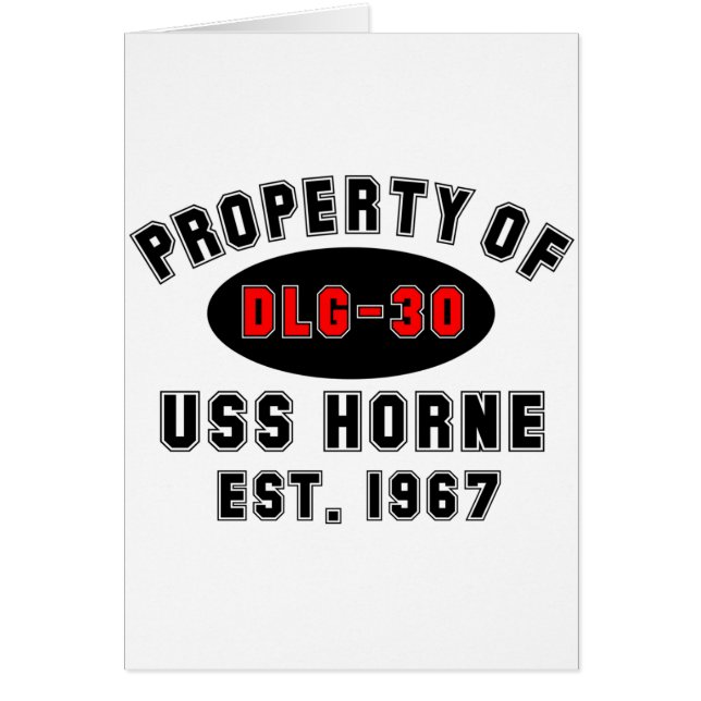 Cartão USS Horne DLG-30 (Frente)