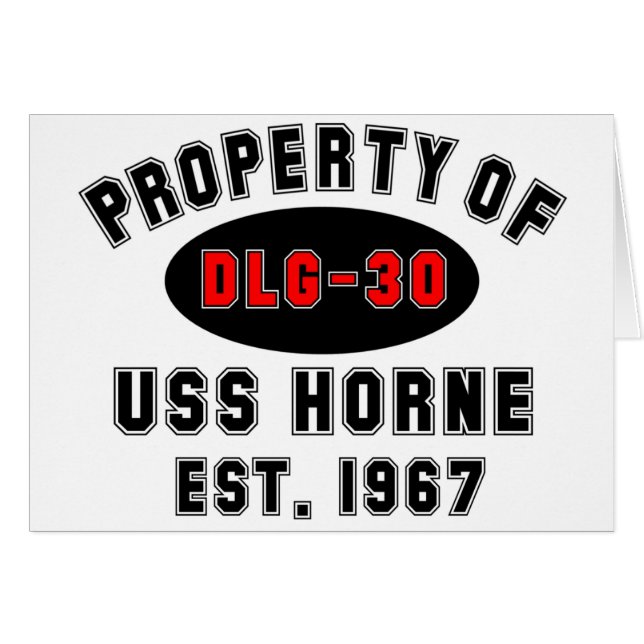 Cartão USS Horne DLG-30 (Frente Horizontal)