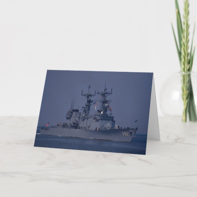 Cartão USS Nicholson", destruidor de classe sprution (Frente)