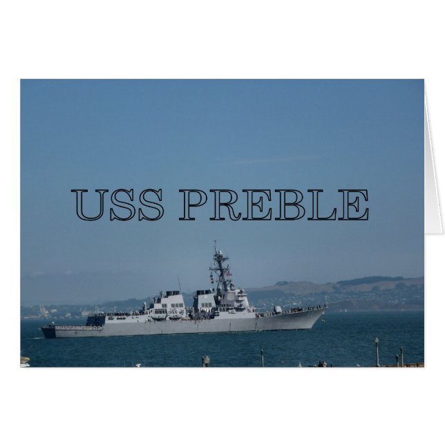 Cartão USS Preble (Frente Horizontal)