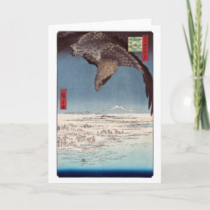 Cartão Utagawa Hiroshige - Fukagawa Susaki e Jumantsubo