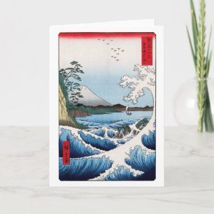 Cartão Utagawa Hiroshige - Mar ao largo de Satta, Provínc