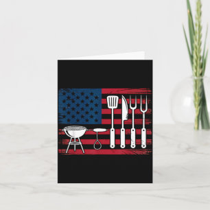 Cartão Utensílio Patriótico Para Churrasco Bandeira Pitma