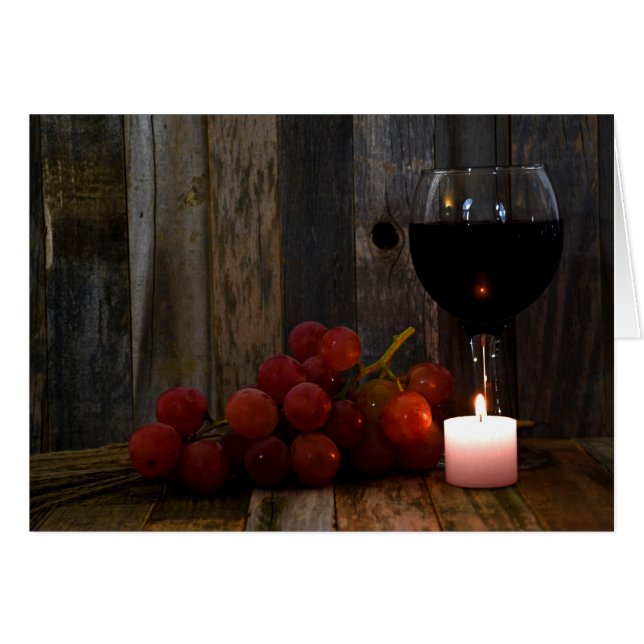 Cartão uva e brilho do vinho (Frente Horizontal)