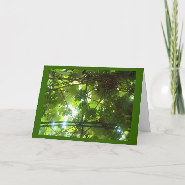 Cartão Uvas de Paciência w Borda (Frente)