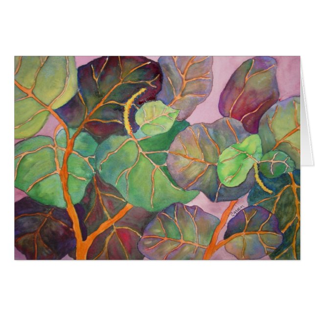 Cartão Uvas do mar (Frente horizontal)