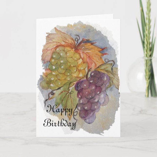 Cartão UVAS - feliz aniversario (Frente)